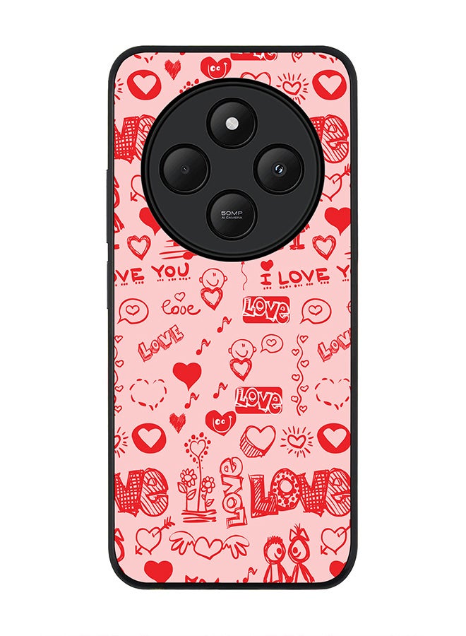 Stylizedd For Xiaomi Poco C75 / Xiaomi Redmi A4 Case,Slim fit Camera Protection, Shockproof Thin Phone cover - Love Doodle - Image 1
