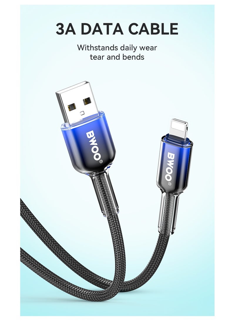 BWOO Usb-A To Lightning Fast Charging Data Cable Black - Image 5