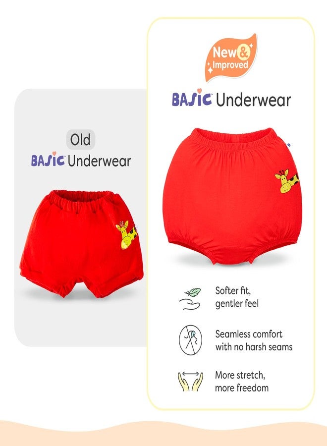 superbottoms Basic™ Bloomer for Kids| Unisex, 100% Pure Cotton Innerwear | Breathable & Soft Kids Underwear | Baby Bloomers for 6m - 9m | Wonder Wild I Pack of 15 - Image 4