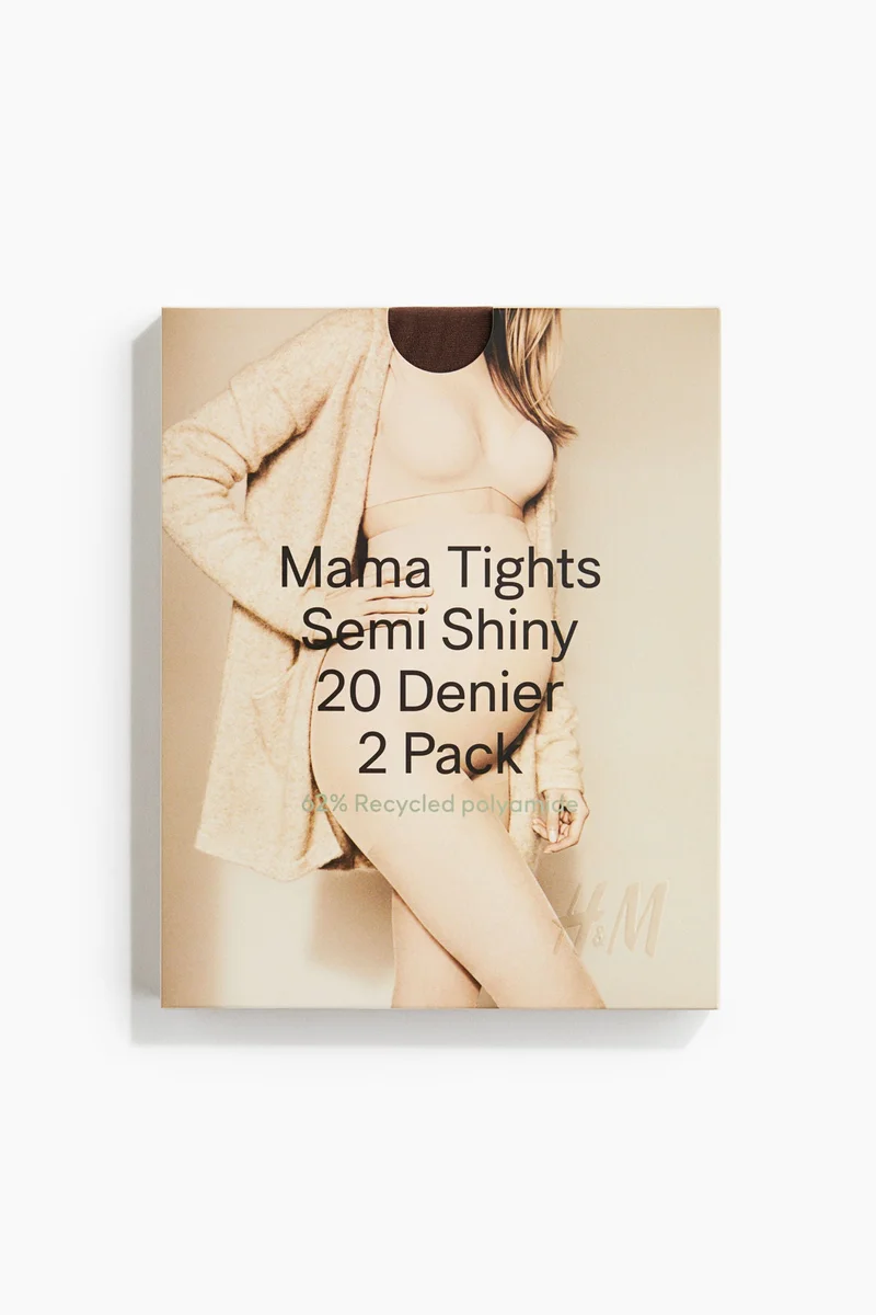 H&M MAMA 2-pack tights 20 denier