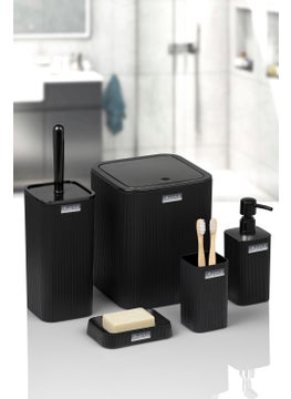 Ocean Home Mina Black Striped Square Bathroom Set - pzsku/Z35DD593F719FFE8A52BEZ/45/_/1725725510/01dfd5ce-7524-43d5-b511-b7a69588d939