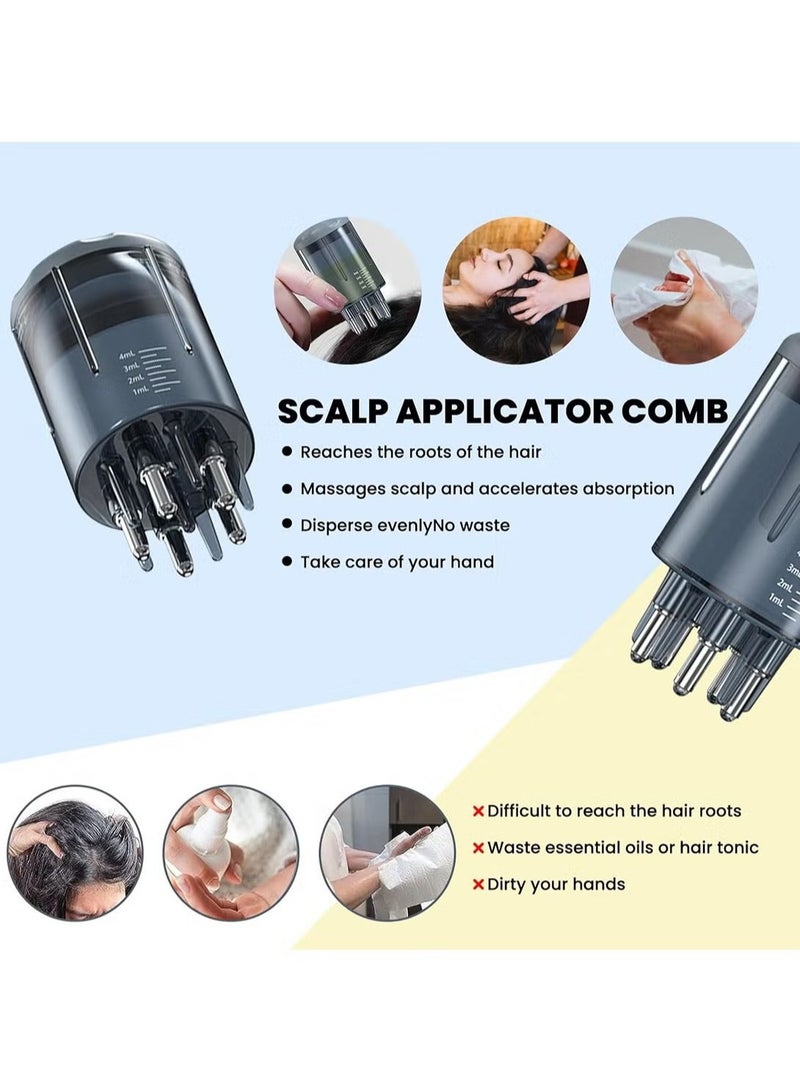 Loquat Portable Scalp Applicator Comb – Hair Oil  Serum Dispenser with Rolling Ball Massage, Root Applicator Bottle for Hair Growth  Care - Image 3