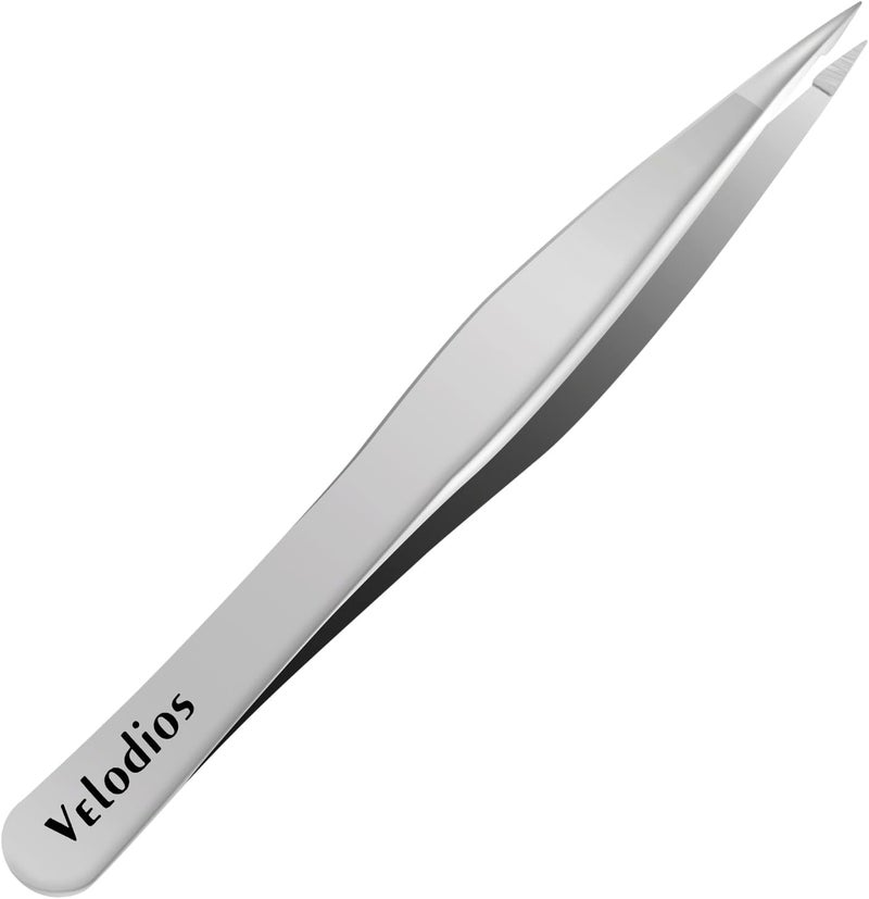 Velodios Pointed Tweezers for Women Facial Hair High Precision Eyebrow Tweezers for Eyebrows Ingrown Hair Splinters No Gaps and Perfectly Aligned