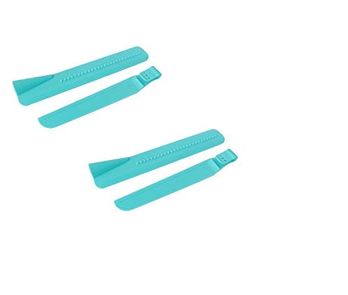 Syga SYGA Pack of 2 Cake Scraper Smoother Cake Leveler Fondant Plastic Tool Blue  - Image 1
