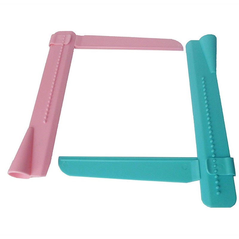 Syga SYGA Pack of 2 Cake Scraper Smoother Cake Leveler Fondant Plastic Tool Blue  - Image 4