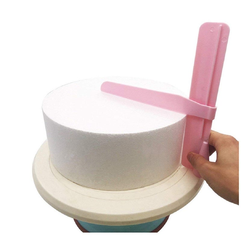 Syga SYGA Pack of 2 Cake Scraper Smoother Cake Leveler Fondant Plastic Tool Blue  - Image 5