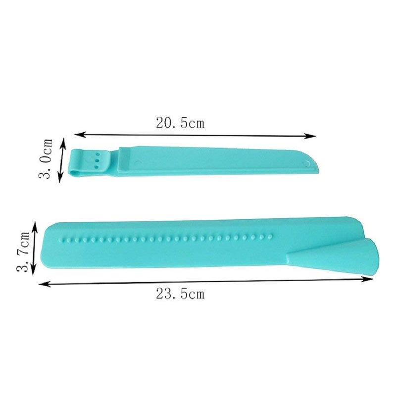 Syga SYGA Pack of 2 Cake Scraper Smoother Cake Leveler Fondant Plastic Tool Blue  - Image 2