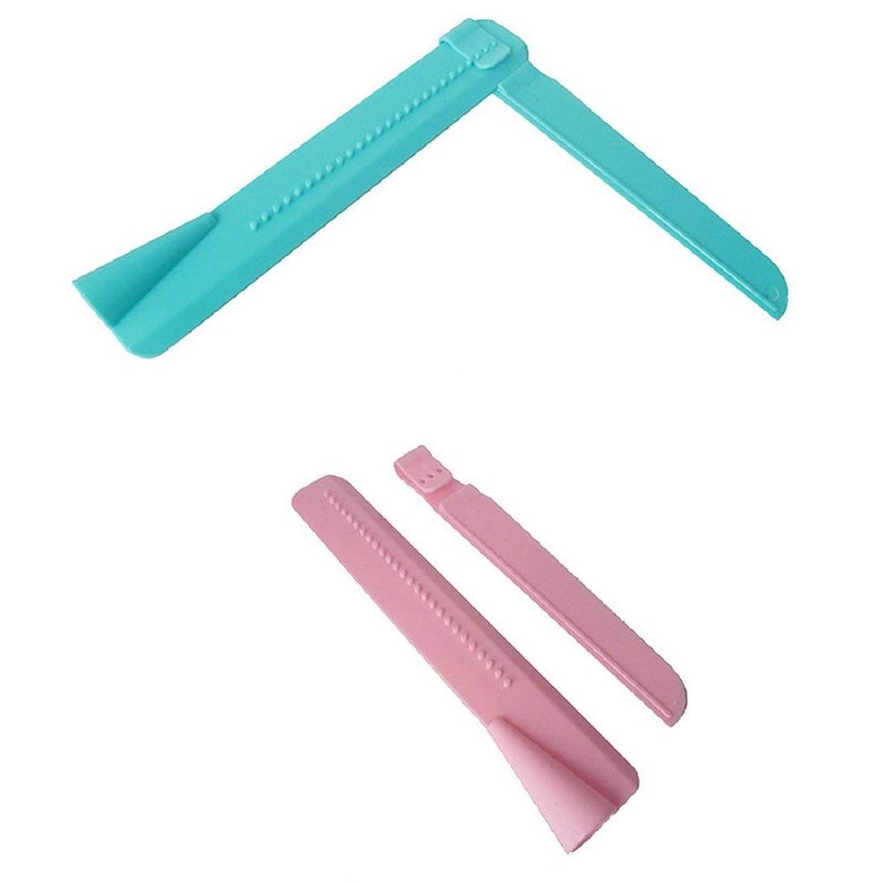 Syga SYGA Pack of 2 Cake Scraper Smoother Cake Leveler Fondant Plastic Tool Blue  - Image 3