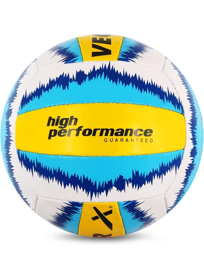 فيكتور أكس كرة طائرة فيكتور إكس فليم | مقاس ٤ | أزرق/أصفر | كرة طائرة مُلصقة بالبولي يوريثان، ناعمة الملمس، متينة، وخفيفة الوزن، مناسبة للعب الداخلي والخارجي. - Image 2