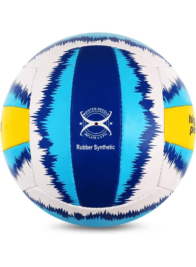 فيكتور أكس كرة طائرة فيكتور إكس فليم | مقاس ٤ | أزرق/أصفر | كرة طائرة مُلصقة بالبولي يوريثان، ناعمة الملمس، متينة، وخفيفة الوزن، مناسبة للعب الداخلي والخارجي. - Image 3