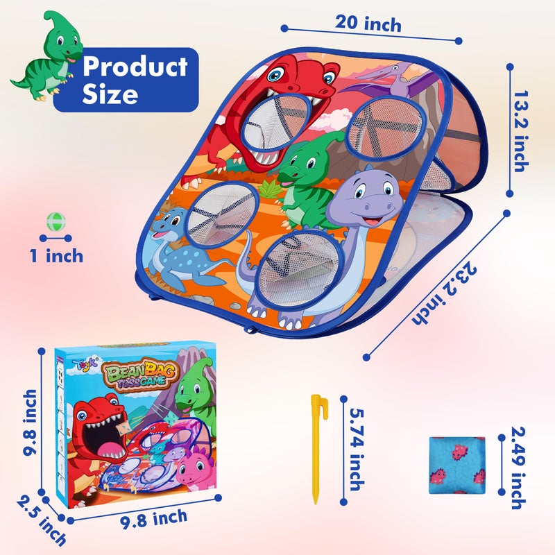 Toyk Dinosaur Bean Bag Toss Game Toy Outdoor Toss Game, Family Party Party Supplies for Kids, Gift for Boys Birthday or Christmas for Toddlers Ages 3 4 5 6 Year Old - Image 4