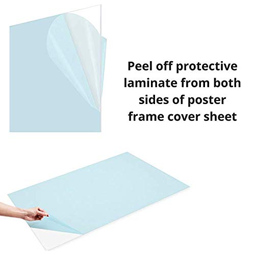 Skitement Ultra-Transparent UV Resistant Frame Grade Acrylic Plexiglass Clear Sheet Picture Frame Replacement 5x7 Inches 0.0625"(1/16") Pack of 2 Pcs - Image 5