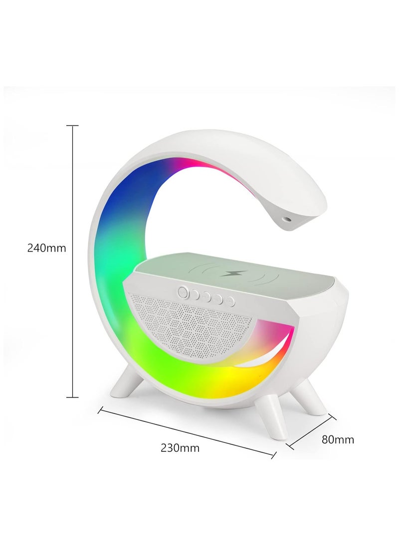 MARK STORE - Bluetooth speaker, Wireless Charger Ambient Light, LED Smart Table Lamp, RGB Color Changing Atmosphere Lamp, Dimmable Night Light with Music Sync, Smart Mood Light for Bedroom - Image 1