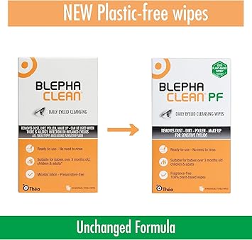 Thea Blephaclean PF Daily Eyelid Wipes Gentle Cleansing for the eyelids and skin around the eyes Suitable for Babies over 3 months old children adults 20 Sterile PlasticFree Wipes - Image 2