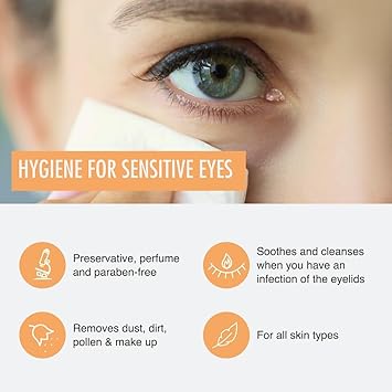 Thea Blephaclean PF Daily Eyelid Wipes Gentle Cleansing for the eyelids and skin around the eyes Suitable for Babies over 3 months old children adults 20 Sterile PlasticFree Wipes - Image 5