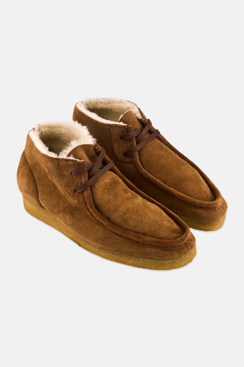 clarks Women Standard Wallabee Lace Up Ankle Boots, Brown  - Image 1