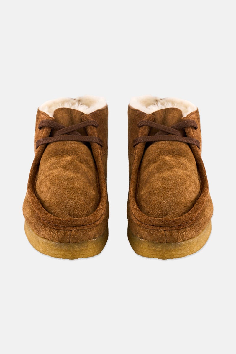 clarks Women Standard Wallabee Lace Up Ankle Boots, Brown  - Image 3