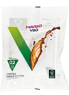 Hario V60 Paper Coffee Filters Size 02 100 Count White  - Image 1