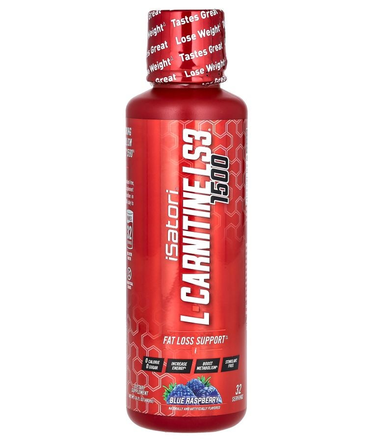 iSatori L-Carnitine LS3 1500 Blue Raspberry 1500 mg 16 fl oz (480 ml)
