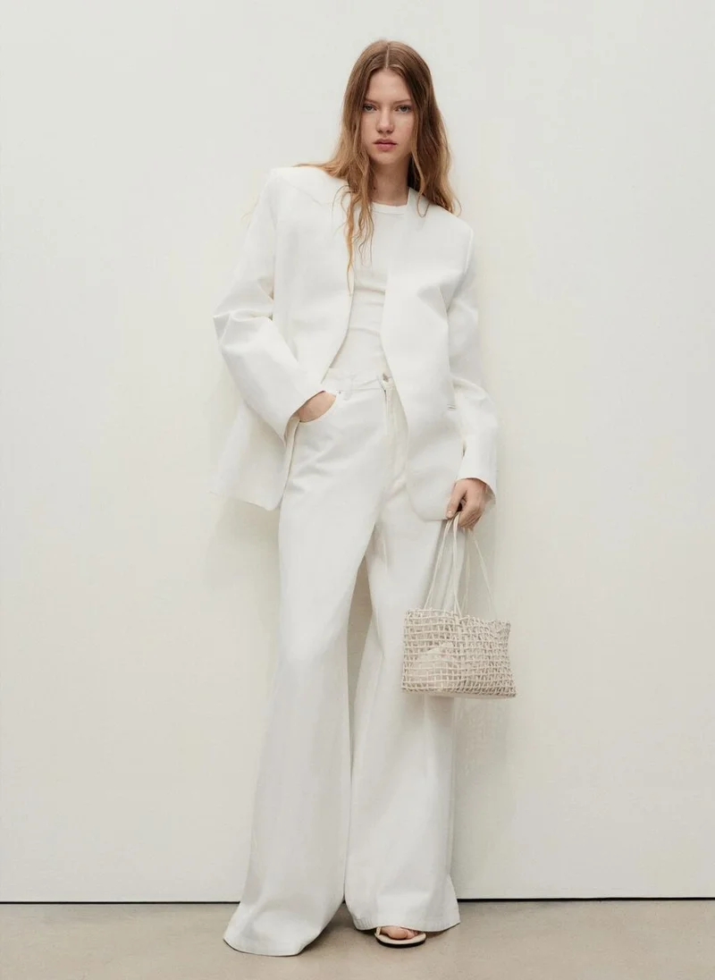 مانجو High-waisted wide-leg jeans