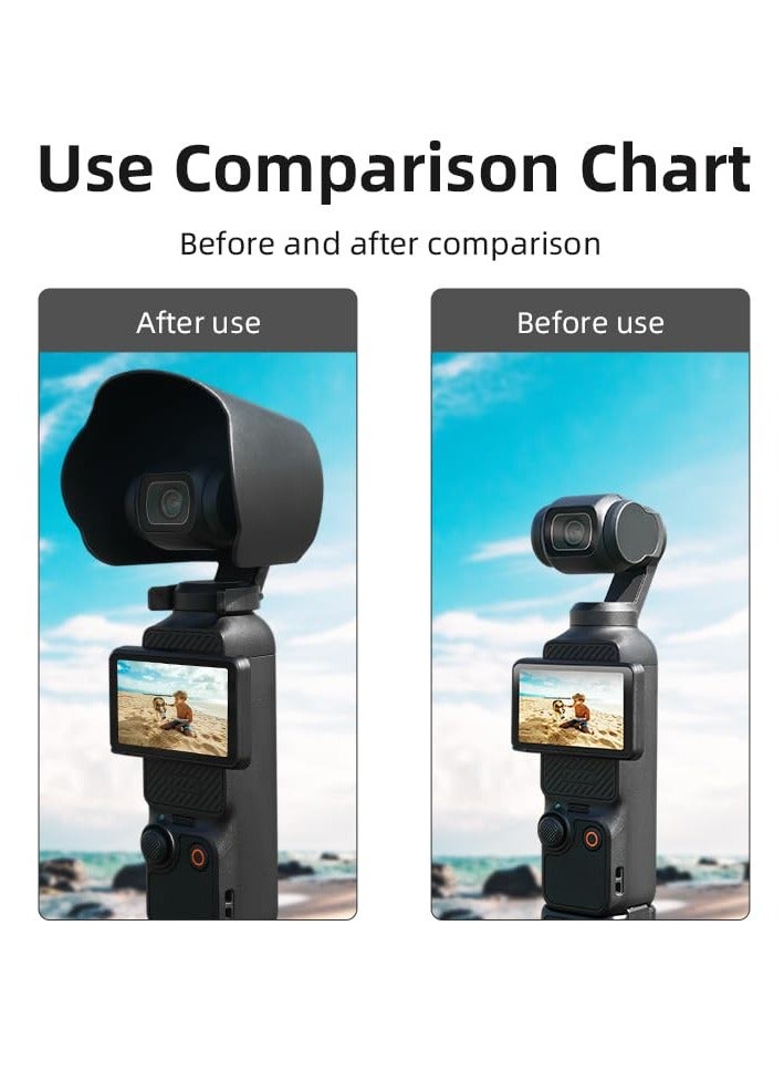 SYOSI Lens Hood Sunshade Cover for DJI OSMO Pocket 3 Anti-Glare Protective Cover Hard Plastic Lens Hood for DJI Osmo Pocket 3 Gimbal Guard Lens Shield Cap Camera Accessories - Image 5