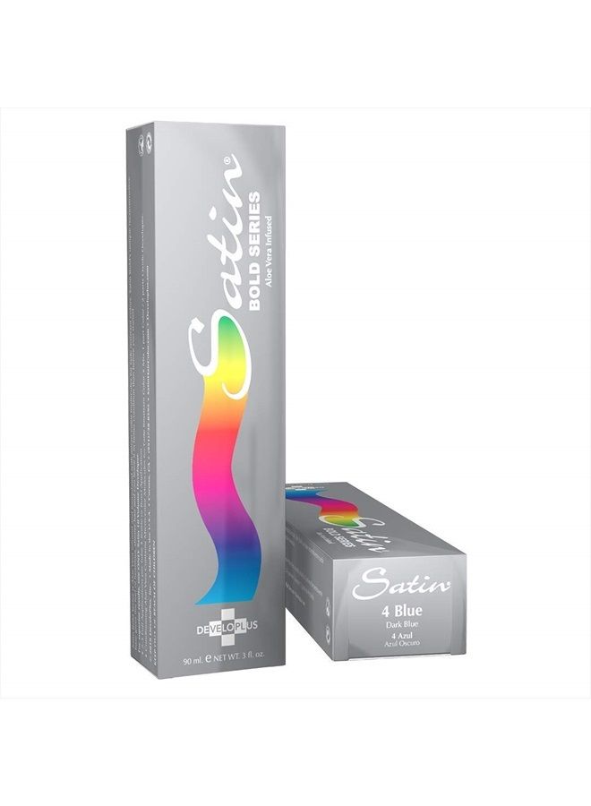 Satin Dark Blue | Complete Hair Dye | Permanent and Semi-Permanent | Long Lasting | Vegan and Cruelty-Free - Image 1