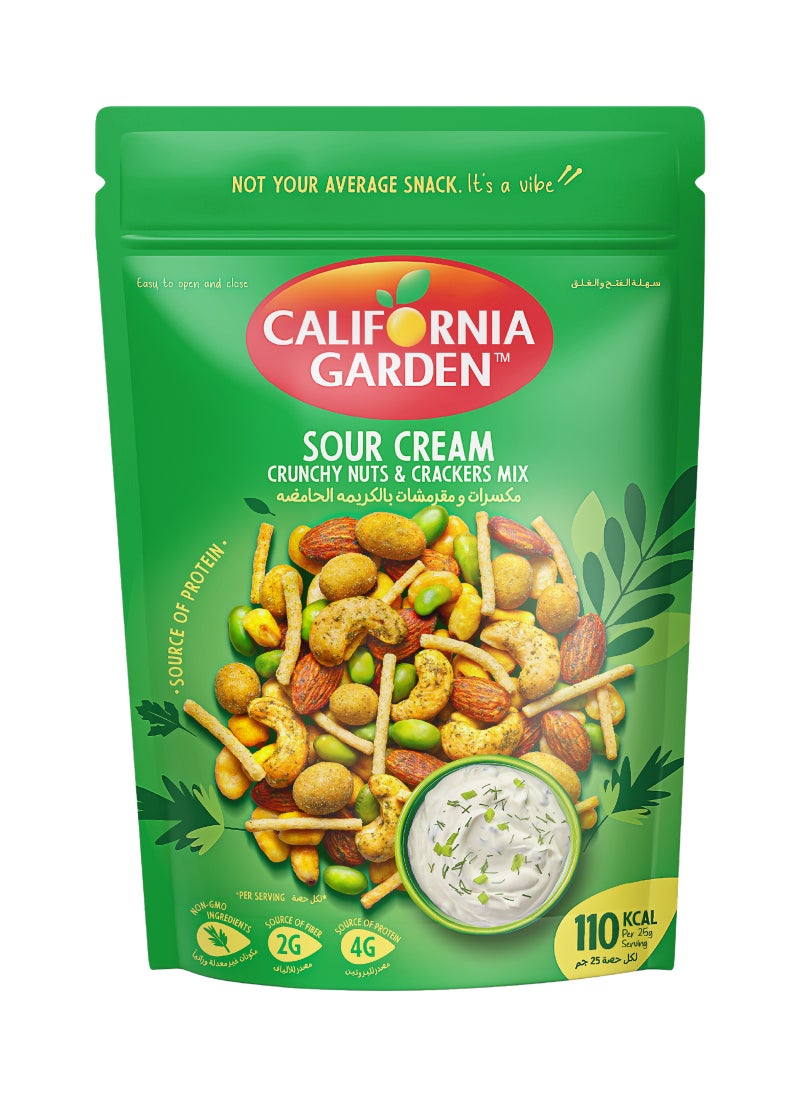 California Garden Sour Cream Crunchy Nuts and Cracker Mix - Image 1