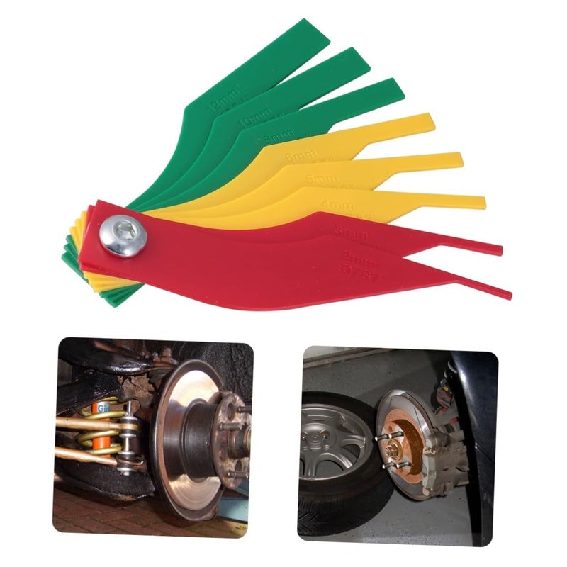 10Pcs Car Brake Pad Measuring Gauge Accurate Thickness Scale Assorted Color 13X2.5CM - Image 4