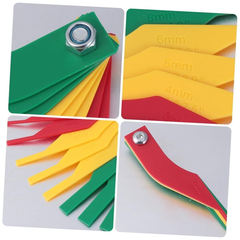 10Pcs Car Brake Pad Measuring Gauge Accurate Thickness Scale Assorted Color 13X2.5CM - Image 5