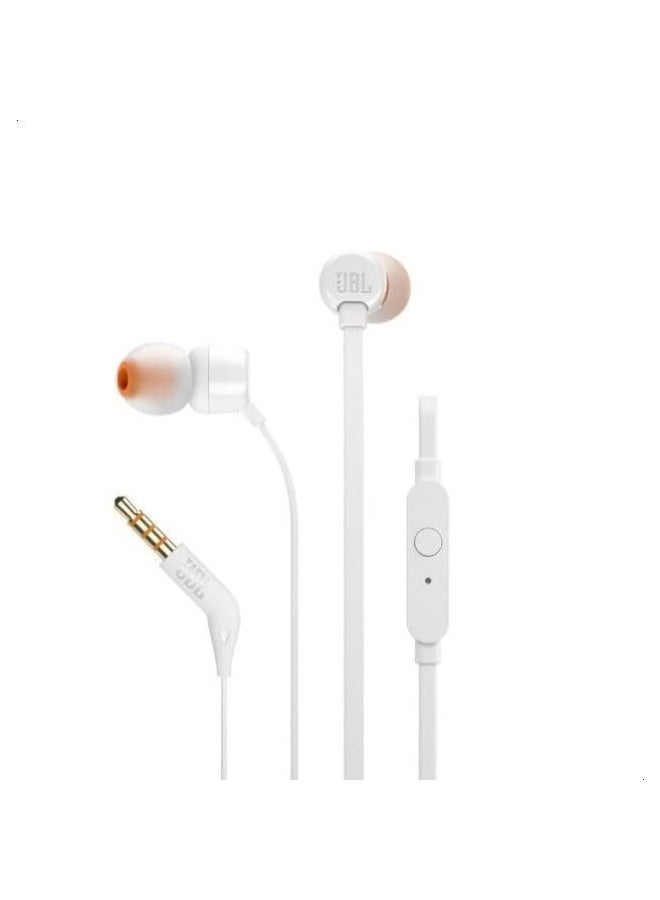 JB Collection JBL Tune 110 by Harman in-Ear Headphones with Mic (White) - Image 4