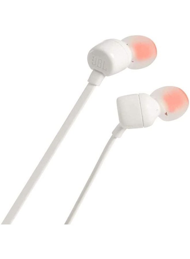 JB Collection JBL Tune 110 by Harman in-Ear Headphones with Mic (White) - Image 3