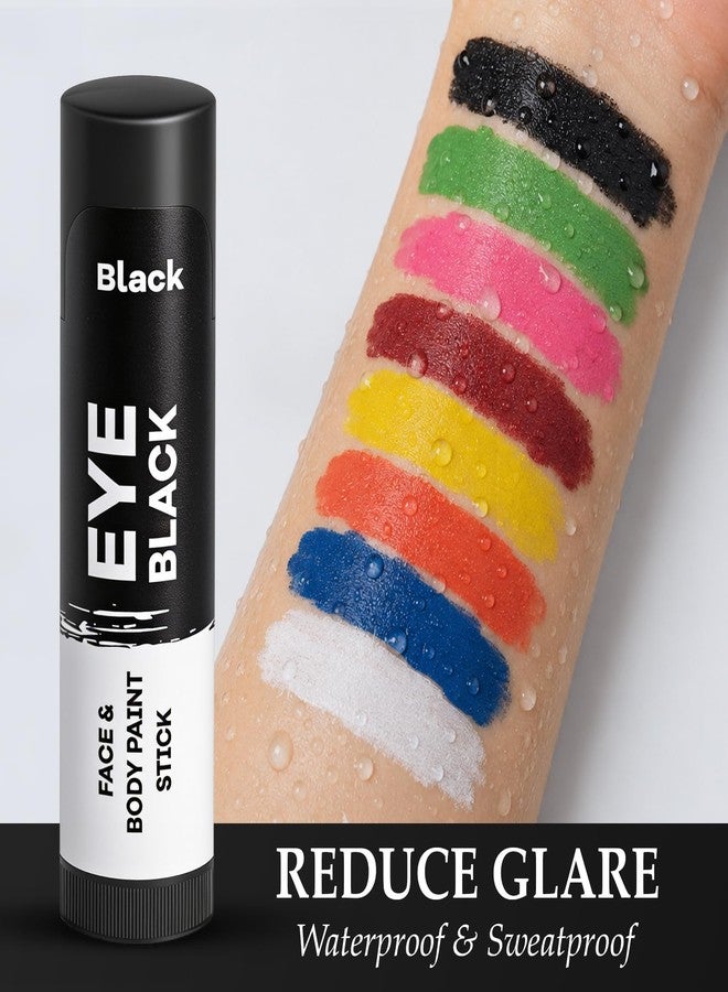 HCKLM 8 Packs Eye Black Stick for Baseball Football Softball Lacrosse,Anti-Glare Face Painting Eyeblack Kit for Athlete or Fan Accessories Gift,Waterproof And Sweatproof Eye Black Face and Body Paint Sticks - Image 4