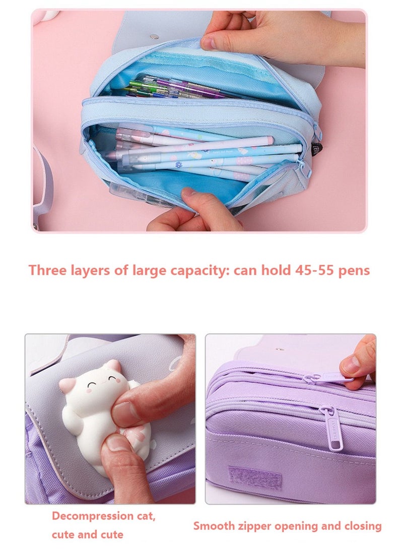 Cartoon Decompression Pencil Case, Large Capacity Pencil Case  - Image 3