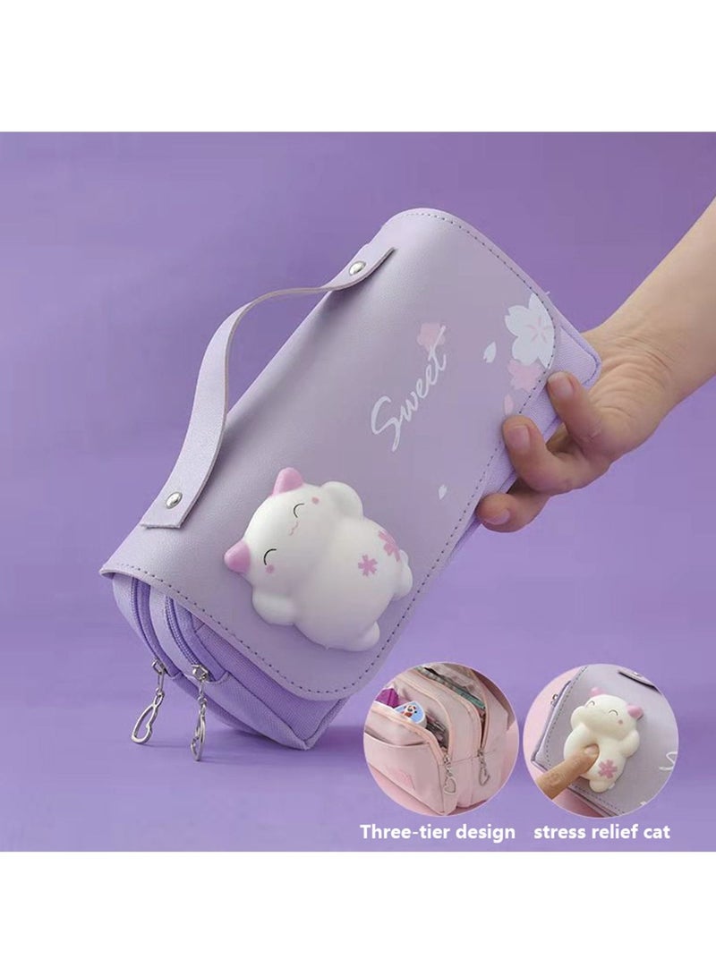 Cartoon Decompression Pencil Case, Large Capacity Pencil Case  - Image 2