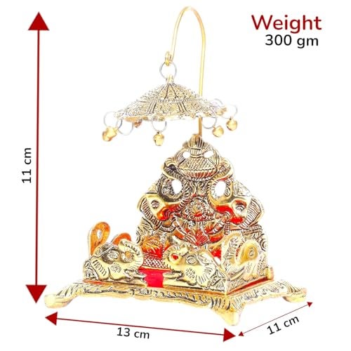 KridayKraft Metal Ladoo Gopal Singhasan Krishna Idol Accessories,Singhasan for Laddu Gopal Pooja,Decorative Showpiece Figurines,Religious Idol,Diwali Gift Article... - Image 2