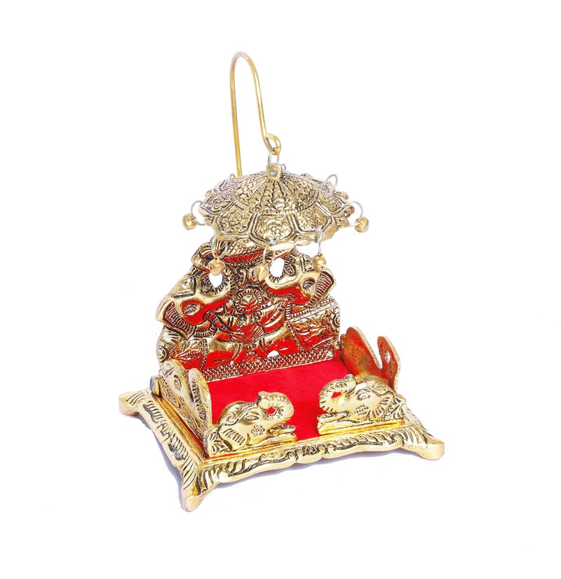 KridayKraft Metal Ladoo Gopal Singhasan Krishna Idol Accessories,Singhasan for Laddu Gopal Pooja,Decorative Showpiece Figurines,Religious Idol,Diwali Gift Article... - Image 3