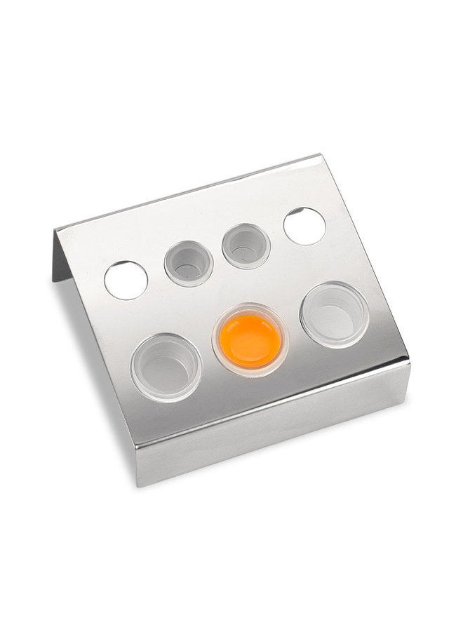 Generic Tattoo Ink Cup Holder 7 Holes Stainless Steel Tattoo Pigment Caps Holder  for Permanent Makeup Tattoo Machine Kit  - Image 1