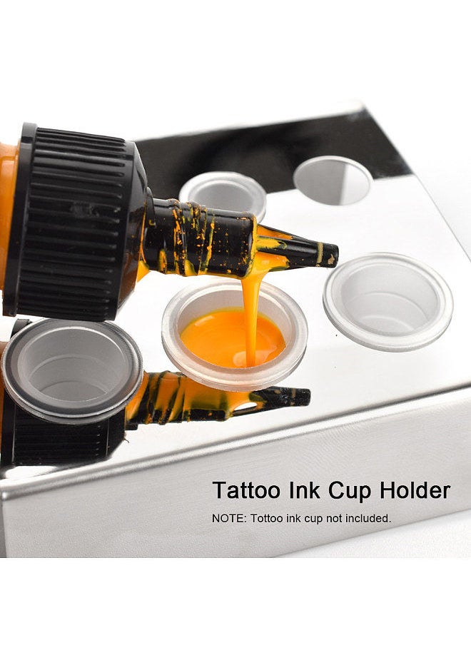 Generic Tattoo Ink Cup Holder 7 Holes Stainless Steel Tattoo Pigment Caps Holder  for Permanent Makeup Tattoo Machine Kit  - Image 4