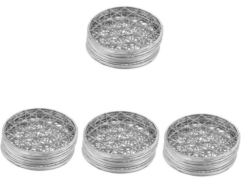 PRETYZOOM 4 Pack 56pcs Mason Jar Lid Floral Inserts Tinplate for Easy Arrangement - Image 1