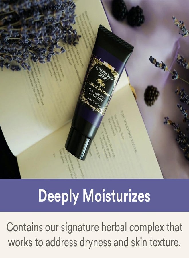 Camille Beckman مجموعة كاميل بيكمان لليدين والجسم، كريم الجسم الحريري وكريم اليدين بالجليسرين، توت العليق واللافندر - Image 4
