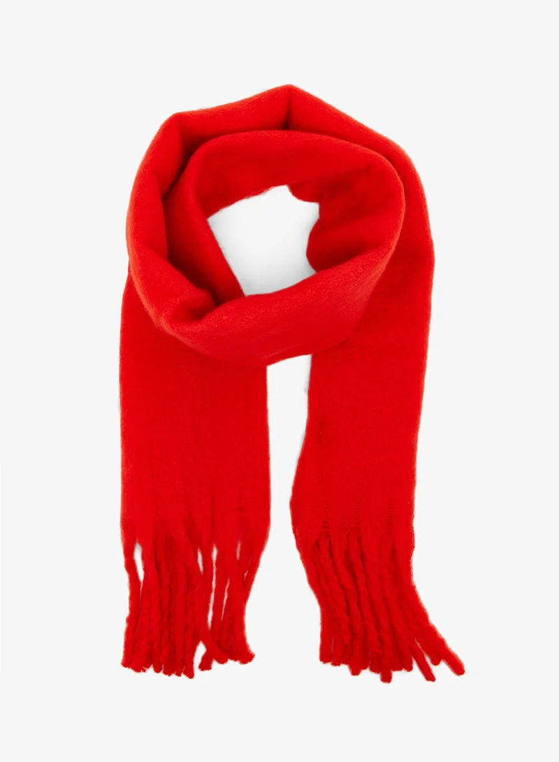 Ginger Soft Fluffy Tassel Scarf