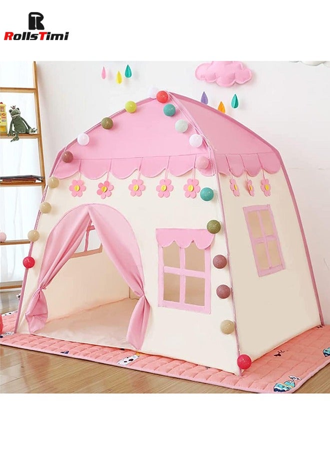 RollsTimi  Girls Princess Tent the Ultimate Indoor and Outdoor Playhouse for Kids Ideal Birthday Gift with Ball Light Flower Room - Image 1