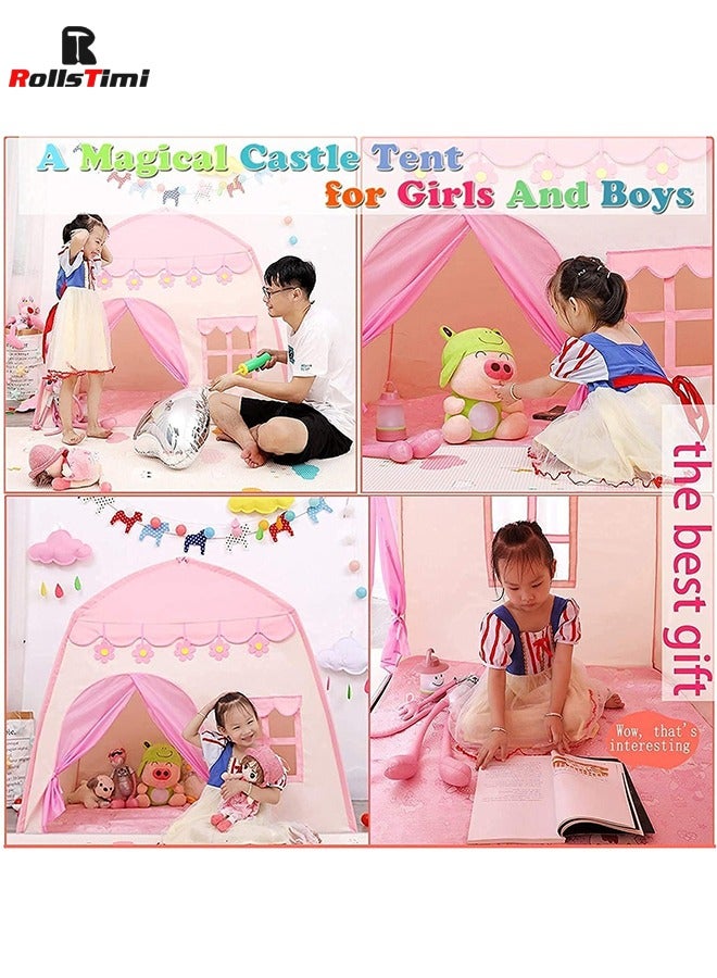 RollsTimi  Girls Princess Tent the Ultimate Indoor and Outdoor Playhouse for Kids Ideal Birthday Gift with Ball Light Flower Room - Image 3