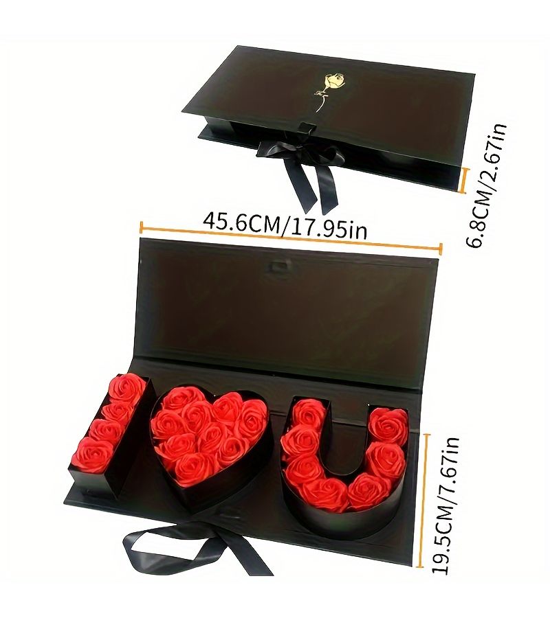 Pink I Love You Floral Gift Box Party Supplies Romantic Holiday Favor - Image 3