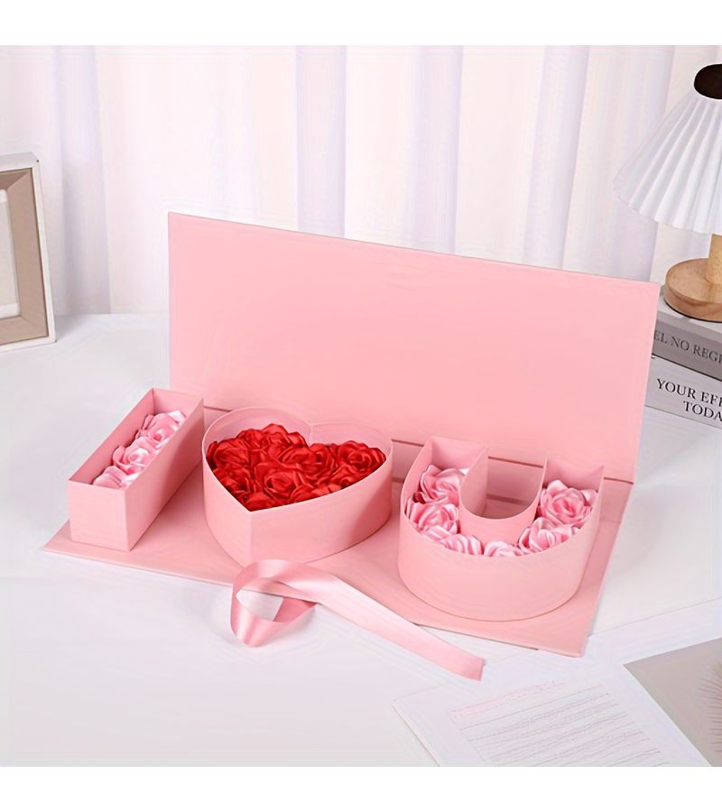Pink I Love You Floral Gift Box Party Supplies Romantic Holiday Favor - Image 5