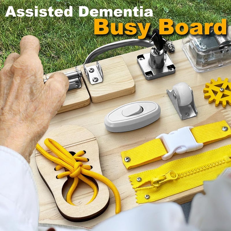 KriToy Fidget Busy Board for Adults with Dementia Activities for Seniors  Alzheimers Products for Elderly  Alzheimers Activities  Sensory Board for Autism Patients  Gift Toys for Alzheimers - Image 2