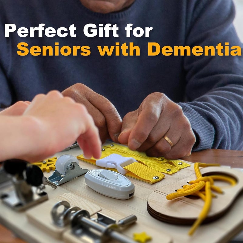 KriToy Fidget Busy Board for Adults with Dementia Activities for Seniors  Alzheimers Products for Elderly  Alzheimers Activities  Sensory Board for Autism Patients  Gift Toys for Alzheimers - Image 3