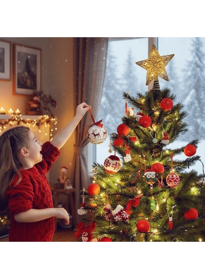 Concretization Glittering Hollow Small Star Christmas Tree Topper,Five-Pointed Star Christmas Tree Topper Ornament Suitable for DIY Crafts, Home Christmas Tree and Other Holiday Decorations (Gold) - Image 5