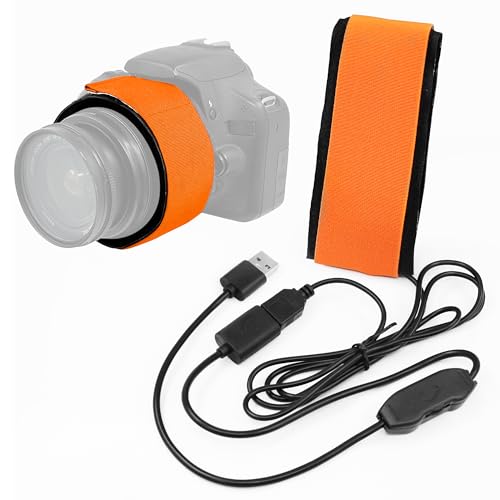 Astromania 40cm USB Lens Heater Warmer Dew Heater Strip Stepless Temperature Regulator for Universal Camera and Telescopes Lens Less Than 315 inch 80mm in Diameter - Image 1