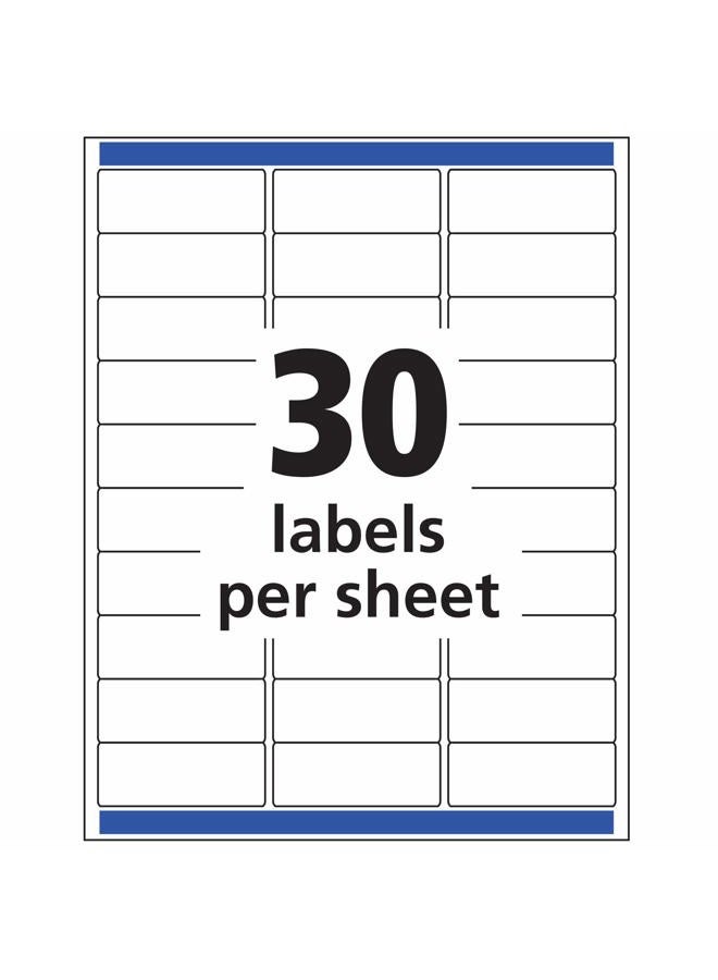Avery Printable Address Labels with Sure Feed, 1" x 2-5/8", Matte Clear, 1,500 Blank Mailing Labels (05660) - Image 5